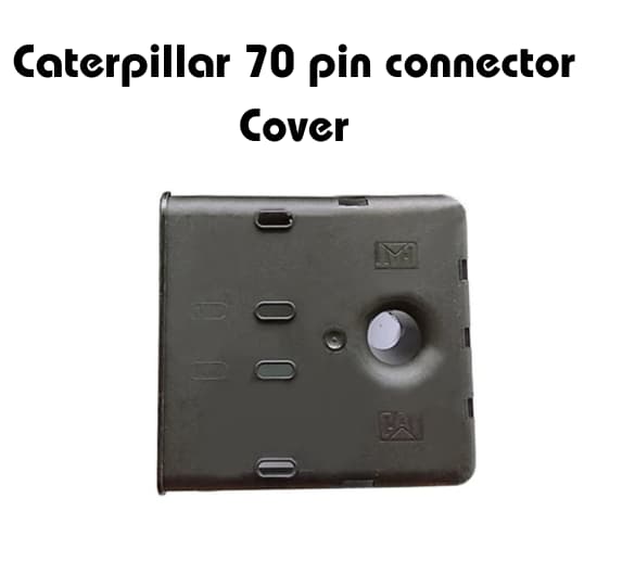 Caterpillar 70 pin connector cover, black with attachment slots